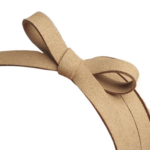YGLEEULI Flat Suede Braided Cord Leather Belt for Jewelry Making DIY Handmade Bracelet Cords 5yards 10MM für DIY(14 Camel) von YGLEEULI