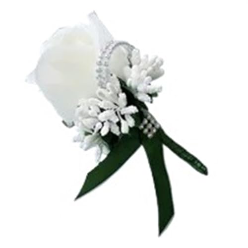 YGLEEULI Hochzeitsanstecker und Boutonnieres Künstliche Rosen Seide Bräutigam Boutonniere Blume Trauzeuge Knopfloch Mariage Zubehör für Tanzparty(16) von YGLEEULI