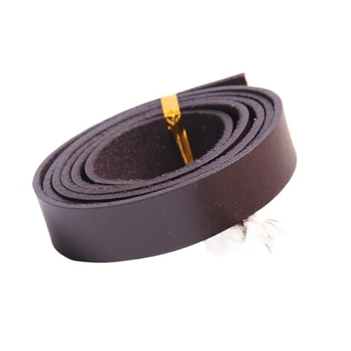 YGLEEULI Kein Schweißen Flache Echtes Leder Schmuck Schnur String Spitze Seil DIY Halskette Armband für DIY(Coffee,3mm) von YGLEEULI
