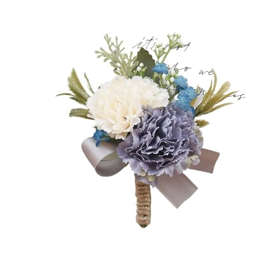 YGLEEULI Künstliche Blumen Boutonnieres for den Trauzeugen, Ansteckblume for die Brautjungfer, Hochzeitsaccessoires für Tanzparty(Boutonniere) von YGLEEULI