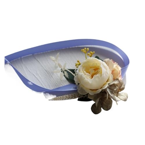 YGLEEULI Künstliche Seide Rose Blumen Bräutigam Boutonniere Frauen Mann Pin Anzug Corsage Hochzeit Handgelenk Blume Party Decor für Tanzparty(D-Wrist Flower) von YGLEEULI