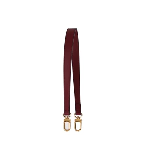 YGLEEULI Kurzer Taschengurt aus PU-Leder for Handtaschen, Schulter-Ersatzgurt 1,2 x 56 cm Zubehör für Handtasche(Wine red) von YGLEEULI