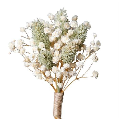YGLEEULI Neu Getrocknete Blumenstrauß Handgelenk Corsage Brosche Hochzeit Bräutigam Trauzeugen Boutonnieres Knopflöcher Hause Tisch Dekoration für Tanzparty(D) von YGLEEULI