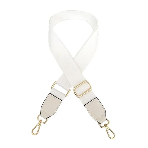 YGLEEULI Riemen Umhängetasche Kette Gurtband Breiter Schultergurt Handtasche Taschengürtel Damen Taschenzubehör Handtaschengürtel Ersatz für Handtasche(White) von YGLEEULI