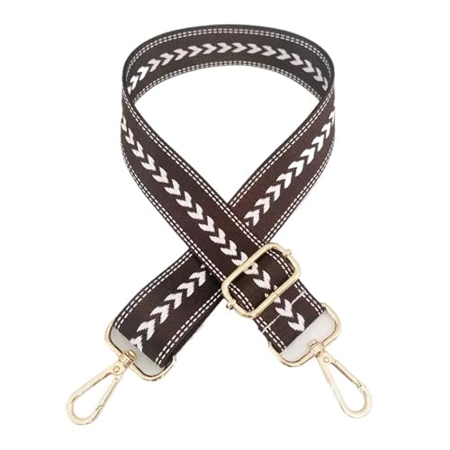 YGLEEULI Schultertaschengurt, verstellbare Riemen for Crossbody-Messenger-Schultertasche, Zubehör, Handtaschengurte für Handtasche(Coffee-Gold) von YGLEEULI
