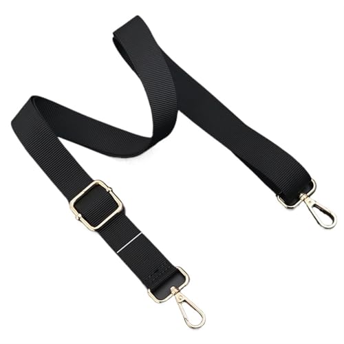 YGLEEULI Schwarzer Canvas-Taschengurt, Breiter Handtaschengürtel, Schultergurt for Handtaschen, Griff, Ersatz, Taschenzubehör, Taschenteil, Gürtel for Tasche für Handtasche(3) von YGLEEULI
