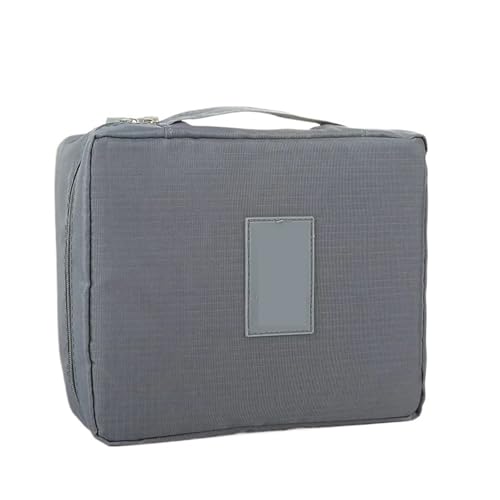 YGLEEULI Tragbare Handarbeits-Aufbewahrungstasche, Netzteiler-Beutel, Garn-Strick-Werkzeug-Organizer, Aufbewahrung, DIY-Bekleidung, Reise-Kulturbeutel für Strickprojekte(Light Grey) von YGLEEULI
