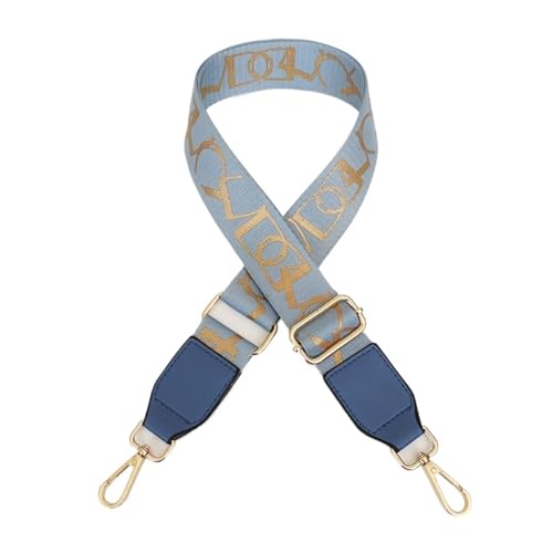 YGLEEULI Umhängetaschengurt, abnehmbar, verstellbar, Schultergurte aus Canvas for Damen, 3,8 cm Breite für Handtasche(Lake Blue) von YGLEEULI