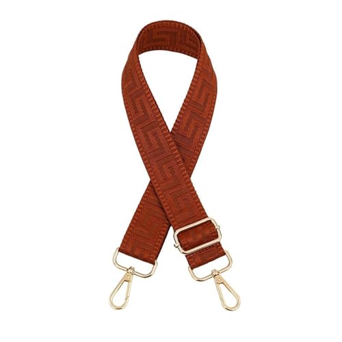 YGLEEULI Verstellbarer Langer einzelner Schultertaschengurt als Ersatz, einfarbiges Hängeaccessoire für Handtasche(8,Gold Buckle) von YGLEEULI
