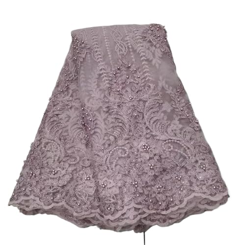 YGLEEULI Weißer Perlen-Spitzenstoff, weißer Tüll-Netz-Spitzenstoff for Party-Hochzeitskleid(Color 6) von YGLEEULI
