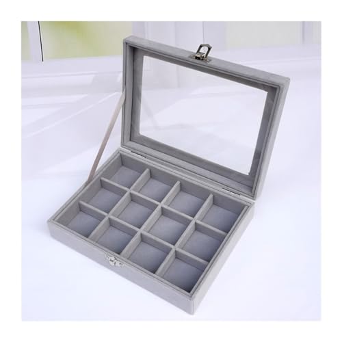 YGMNQAL Schmuck-Aufbewahrungsbox Schwarze Schmuckschatulle, Armband-Box, Halsketten-Box, gewölbte kleine Box, Display-Box, Flanellbezug, Schmuck-Aufbewahrungsbox(5) von YGMNQAL