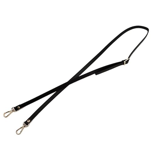 YGMNQAL Schulterriemen für Taschen 1 STÜCK Umhängetasche Riemen PU Leder Kette Tasche Griff Einfarbig Crossbody Handtasche Gürtel DIY Ersatz Bukles Tasche Zubehör(Black A,58cm) von YGMNQAL