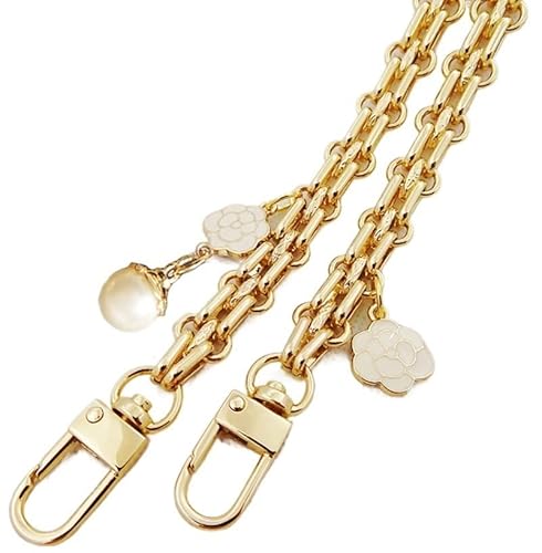 YGMNQAL Schulterriemen für Taschen 12 mm Ersatz Gold Metall Handtasche Kette Ersatz DIY 30 cm-160 cm Schulter Umhängetasche Tragegriff for O Bag(30cm) von YGMNQAL