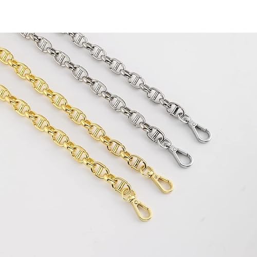 YGMNQAL Schulterriemen für Taschen Lichtbeständig, verschleißfest, Schweinenase, Kettentasche, Umhängetasche, Schultergurt, Gürtel, Unterarmkette, Tasche, Kettenzubehör(Gold,120CM) von YGMNQAL