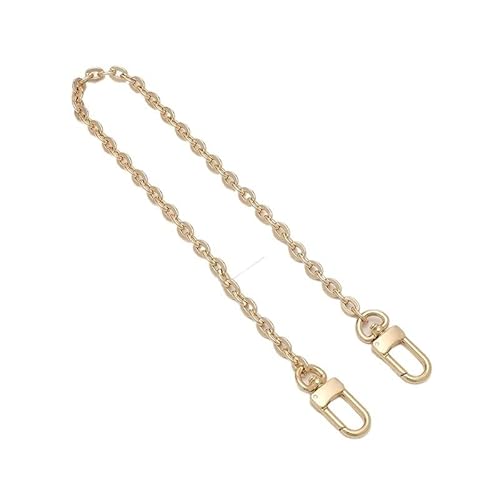 YGMNQAL Schulterriemen für Taschen Tasche Transformationstasche Perle Verlängerungskette Achselschultergurt Pflanzlich gegerbtes Leder Zubehör(Gold(40cm)) von YGMNQAL
