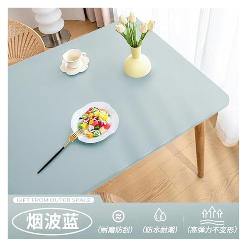 YGMNQAL Tischdecke wasserdicht Komplettpaket-Tischdecke, hitzebeständig, wasserfest, waschfrei, ölbeständig, Heimtischdecke, Couchtischdecke(Blue,60X120) von YGMNQAL
