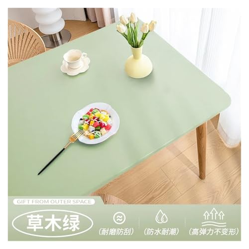 YGMNQAL Tischdecke wasserdicht Komplettpaket-Tischdecke, hitzebeständig, wasserfest, waschfrei, ölbeständig, Heimtischdecke, Couchtischdecke(Green,80X130) von YGMNQAL
