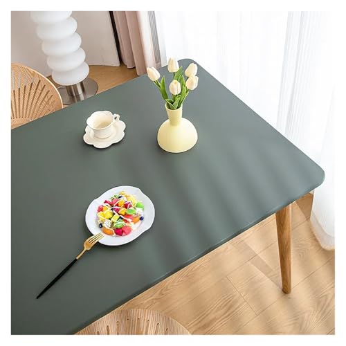 YGMNQAL Tischdecke wasserdicht Komplettpaket-Tischdecke, hitzebeständig, wasserfest, waschfrei, ölbeständig, Heimtischdecke, Couchtischdecke(Green2,70X120) von YGMNQAL