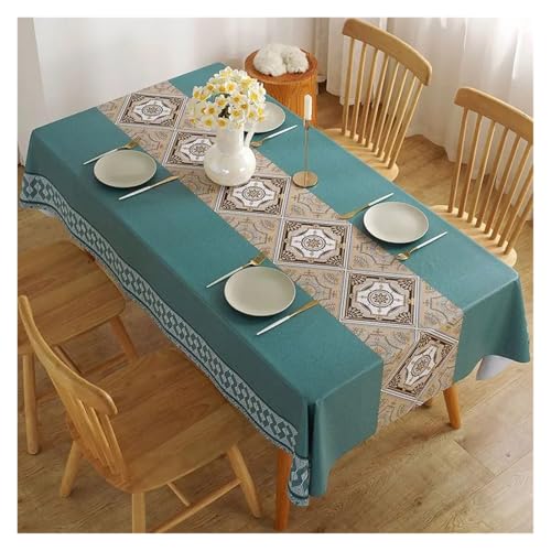 YGMNQAL Tischdecke wasserdicht Moderne, prägnante Mustermuster, wasserfest, rechteckig, Polyester-Tischdecke, Heimdekoration(ZBQ8469 (1),70-70cm) von YGMNQAL
