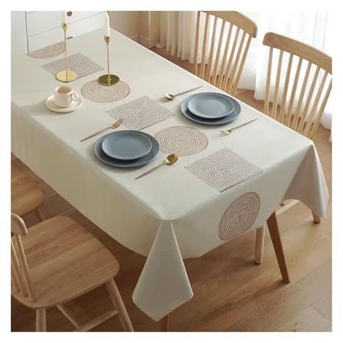 YGMNQAL Tischdecke wasserdicht Moderne, prägnante Mustermuster, wasserfest, rechteckig, Polyester-Tischdecke, Heimdekoration(ZBQ8469 (13),40-70cm) von YGMNQAL