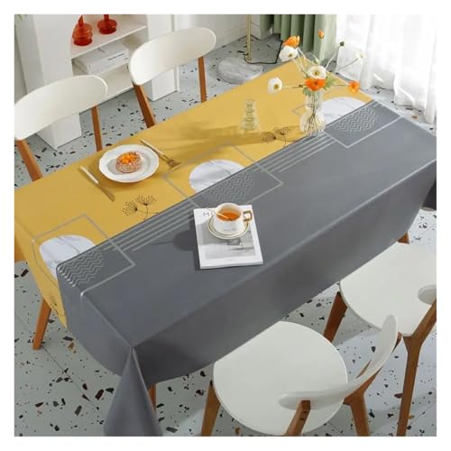 YGMNQAL Tischdecke wasserdicht Moderne, prägnante Mustermuster, wasserfest, rechteckig, Polyester-Tischdecke, Heimdekoration(ZBQ8469 (14),70-70cm) von YGMNQAL