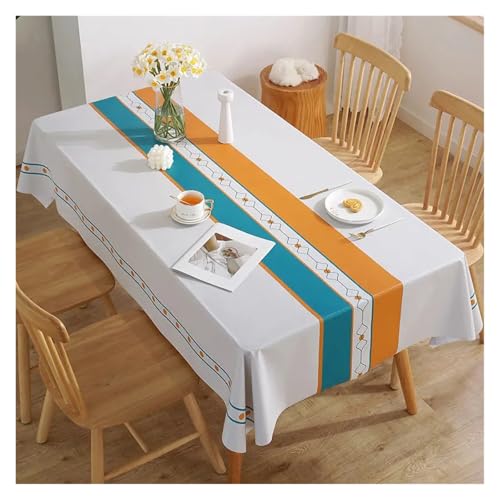 YGMNQAL Tischdecke wasserdicht Moderne, prägnante Mustermuster, wasserfest, rechteckig, Polyester-Tischdecke, Heimdekoration(ZBQ8469 (4),70-70cm) von YGMNQAL