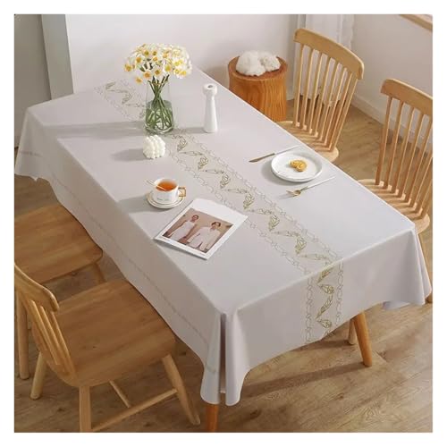 YGMNQAL Tischdecke wasserdicht Moderne, prägnante Mustermuster, wasserfest, rechteckig, Polyester-Tischdecke, Heimdekoration(ZBQ8469 (6),140-200cm) von YGMNQAL