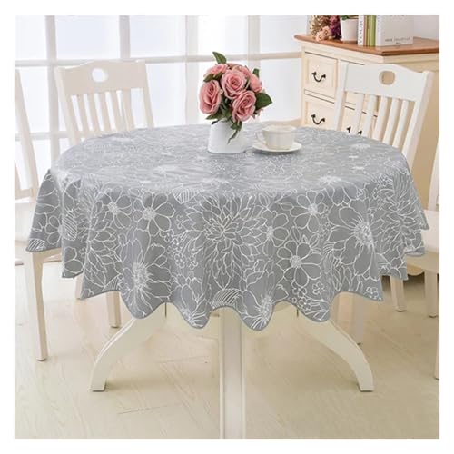 YGMNQAL Tischdecke wasserdicht PVC-wasserdichte Tischdecke, runde Tischdecke, Nappe-Tischdecke, Party-Hochzeitstischdecke for Zuhause, Küche, Tischdecke(Color C,220 * 220cm) von YGMNQAL