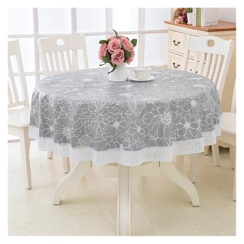 YGMNQAL Tischdecke wasserdicht PVC-wasserdichte Tischdecke, runde Tischdecke, Nappe-Tischdecke, Party-Hochzeitstischdecke for Zuhause, Küche, Tischdecke(Color D,152 * 152cm) von YGMNQAL
