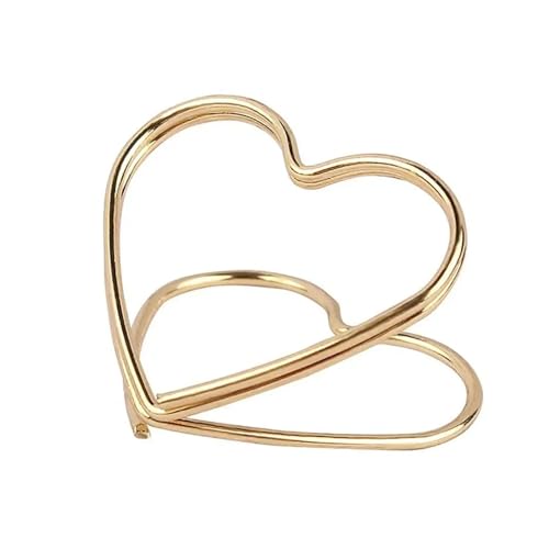 YGMNQAL Tischkartenhalter 10 Stück Tischnummernhalter for Hochzeiten, Namensschilder, Sitzplatzetiketten, Tischkarten-Clips, Fotokarten, Präsentationsständer for Hochzeitsfeiern(Gold) von YGMNQAL