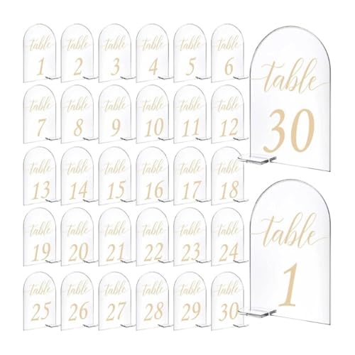 YGMNQAL Tischkartenhalter 30 stücke Tisch Nummer Zeichen Hochzeit Tisch Ständer mit Zahlen Empfang Event Karten Halter Geburtstag Party Decor 1-30 YGMNQAL Tischkartenhalter 30 stücke Tisch Nummer Zeichen Hochzeit Tisch Ständer mit Zahlen Empfang Event Karten Halter Geburtstag Party Decor 1-30 von YGMNQAL
