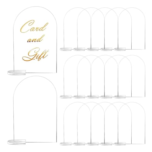 YGMNQAL Tischkartenhalter 5 stücke Hochzeit Blank Klar Tisch Anzahl Zeichen Acryl Display-ständer Platz Kartenhalter for Geburtstag Festival Party Tisch Dekoration von YGMNQAL