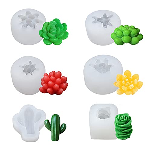 YGMXZL Sukkulente Kaktus Silikonform,3D Silikon Kerzenformen,DIY Fondant Backformen Set für Dekorieren Kuchen Brot Schokolade Muffin Süßigkeiten 6 Stück YGMXZL Sukkulente Kaktus Silikonform,3D Silikon Kerzenformen,DIY Fondant Backformen Set für Dekorieren Kuchen Brot Schokolade Muffin Süßigkeiten 6 Stück von YGMXZL