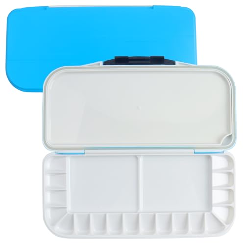 YGNNBC 18 Löcher Acrylpalette für Aquarell, Acryl und Ölmalerei, ein gutes Werkzeug für Künstler zu erstellen.Tragbares Design ist leicht zu tragen, auch ein Geschenk für Kindermalerei. von YGNNBC