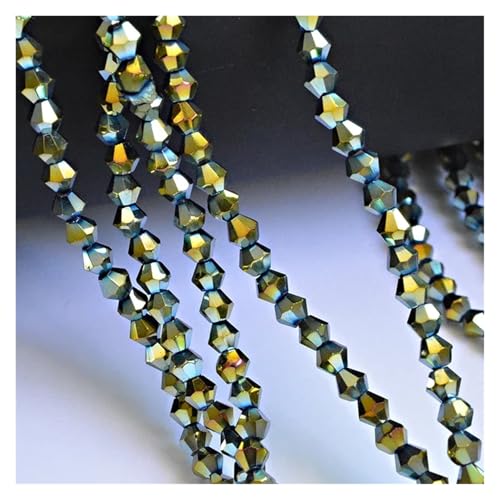 100 Stück 4 mm Doppelkegel Österreichische Kristallperlen Charm Glas Lose Abstandshalter Perlen for DIY Schmuckherstellung(Color-8) von YGSGJSP