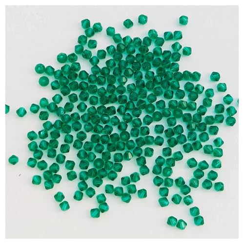 100 Stück 4 mm österreichische Doppelkegel-Kristallperlen for die Schmuckherstellung, DIY-Zubehör, facettierte Glas-Abstandshalter(Color-31) von YGSGJSP
