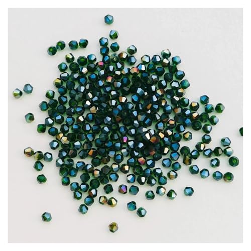 100 Stück 4 mm österreichische Doppelkegel-Kristallperlen for die Schmuckherstellung, DIY-Zubehör, facettierte Glas-Abstandshalter(Color-35) von YGSGJSP