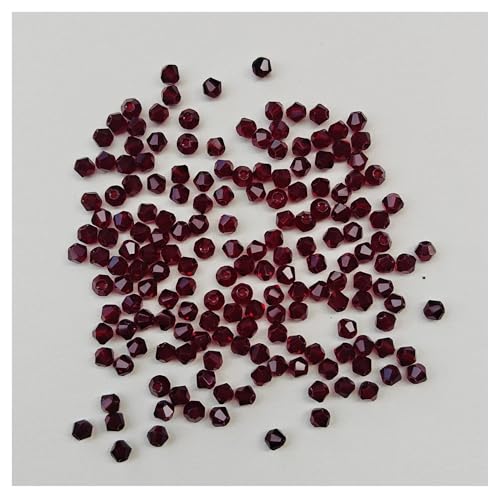 100 Stück 4 mm österreichische Doppelkegel-Kristallperlen for die Schmuckherstellung, DIY-Zubehör, facettierte Glas-Abstandshalter(Color-38) von YGSGJSP