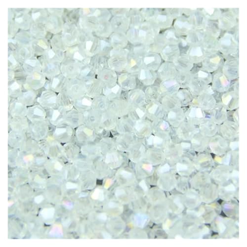 200 stücke Doppelkegel Gehobenen Österreichischen Kristallen Perlen Überzug Lose Perlen Armband Schmuck Machen Zubehör DIY(304 White) von YGSGJSP