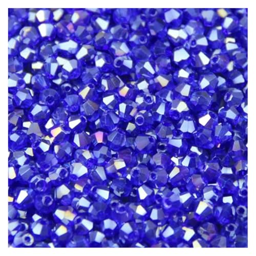 200 stücke Doppelkegel Gehobenen Österreichischen Kristallen Perlen Überzug Lose Perlen Armband Schmuck Machen Zubehör DIY(310 Dark blue) von YGSGJSP