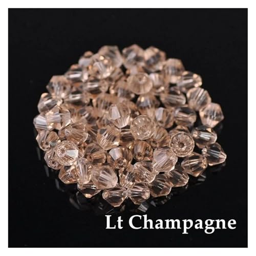 300 stücke Exquisite 4,0mm Doppelkegel Lose Kristall Perlen for Schmuck Machen Zubehör(Color1) von YGSGJSP