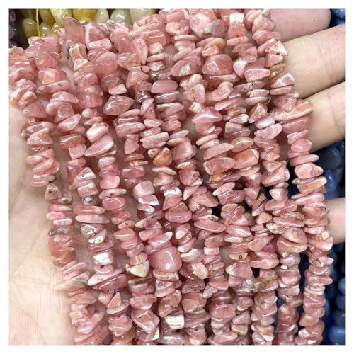 5-8MM Unregelmäßige Chips Freeform Kies Stein Perlen for Schmuck Machen DIY Armband Halskette Zubehör(Argentina Rhodonite) von YGSGJSP