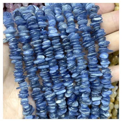 5-8MM Unregelmäßige Chips Freeform Kies Stein Perlen for Schmuck Machen DIY Armband Halskette Zubehör(Blue Kyanite) von YGSGJSP