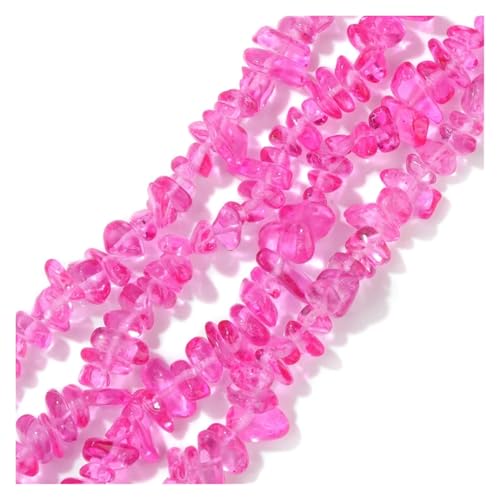 5-8mm Glasperlen Unregelmäßiger Freeform-Chip-Kies for Die Schmuckherstellung DIY Armband Halskette Accessries(Color 7,About 40cm) von YGSGJSP