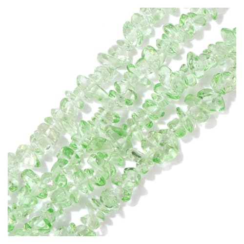 5-8mm Glasperlen Unregelmäßiger Freeform-Chip-Kies for Die Schmuckherstellung DIY Armband Halskette Accessries(Color 8,About 40cm) von YGSGJSP