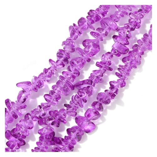 5-8mm Glasperlen Unregelmäßiger Freeform-Chip-Kies for Die Schmuckherstellung DIY Armband Halskette Accessries(Color1,About 80cm) von YGSGJSP