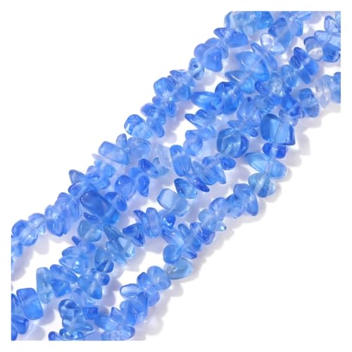 5-8mm Glasperlen Unregelmäßiger Freeform-Chip-Kies for Die Schmuckherstellung DIY Armband Halskette Accessries(Color3,About 80cm) von YGSGJSP