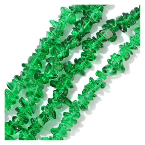 5-8mm Glasperlen Unregelmäßiger Freeform-Chip-Kies for Die Schmuckherstellung DIY Armband Halskette Accessries(Color4,About 40cm) von YGSGJSP