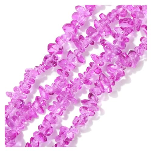 5-8mm Glasperlen Unregelmäßiger Freeform-Chip-Kies for Die Schmuckherstellung DIY Armband Halskette Accessries(Type 8,About 40cm) von YGSGJSP