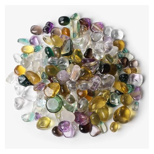 5-9mm Unregelmäßiger Stein Kies Agat Quartzs Mineralien Rock Chips for Home Aquarium Anzeige Dekoration DIY(NO.18 Mix Glass,50g) von YGSGJSP